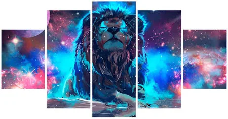 Quadros Decorativos Leão No Universo